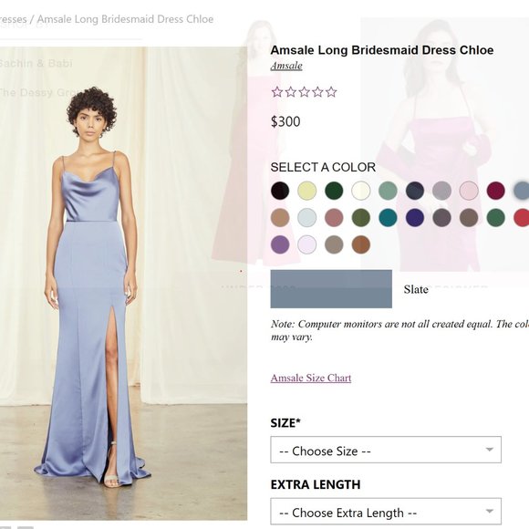 amsale bridesmaid dress size chart Marie – Amsale main image 0
